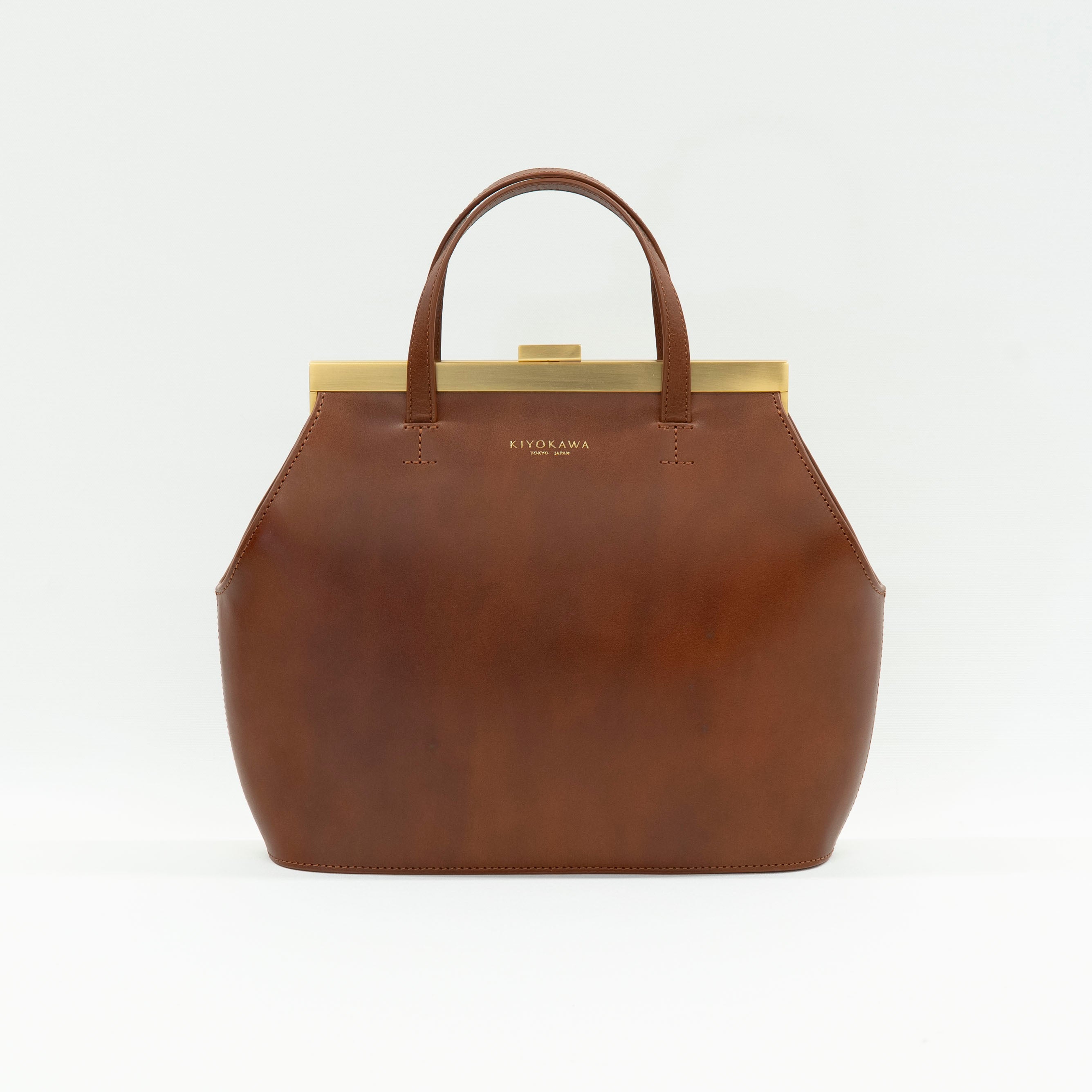 牛革ヌメ　口金ハンドバッグ【AUD003】