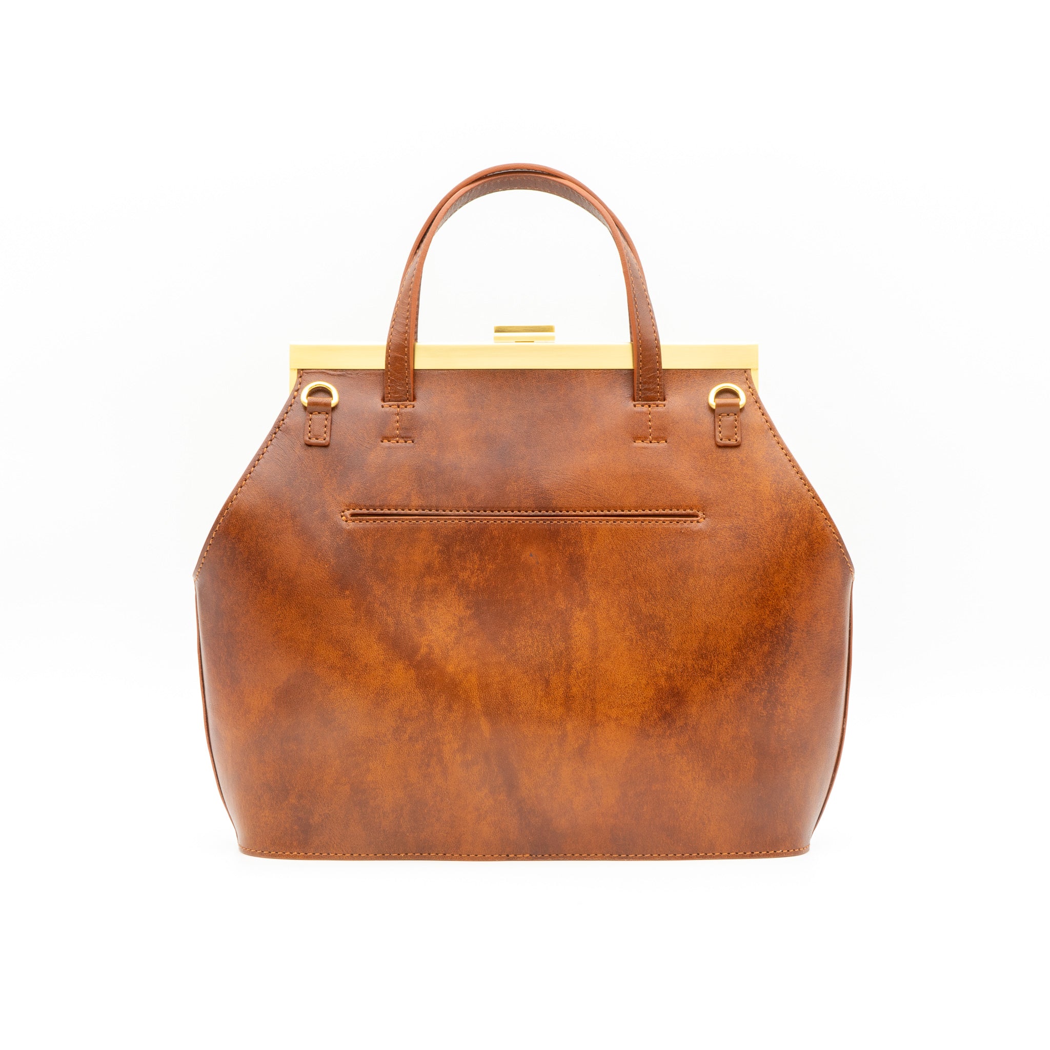 牛革ヌメ　口金ハンドバッグ【AUD003】