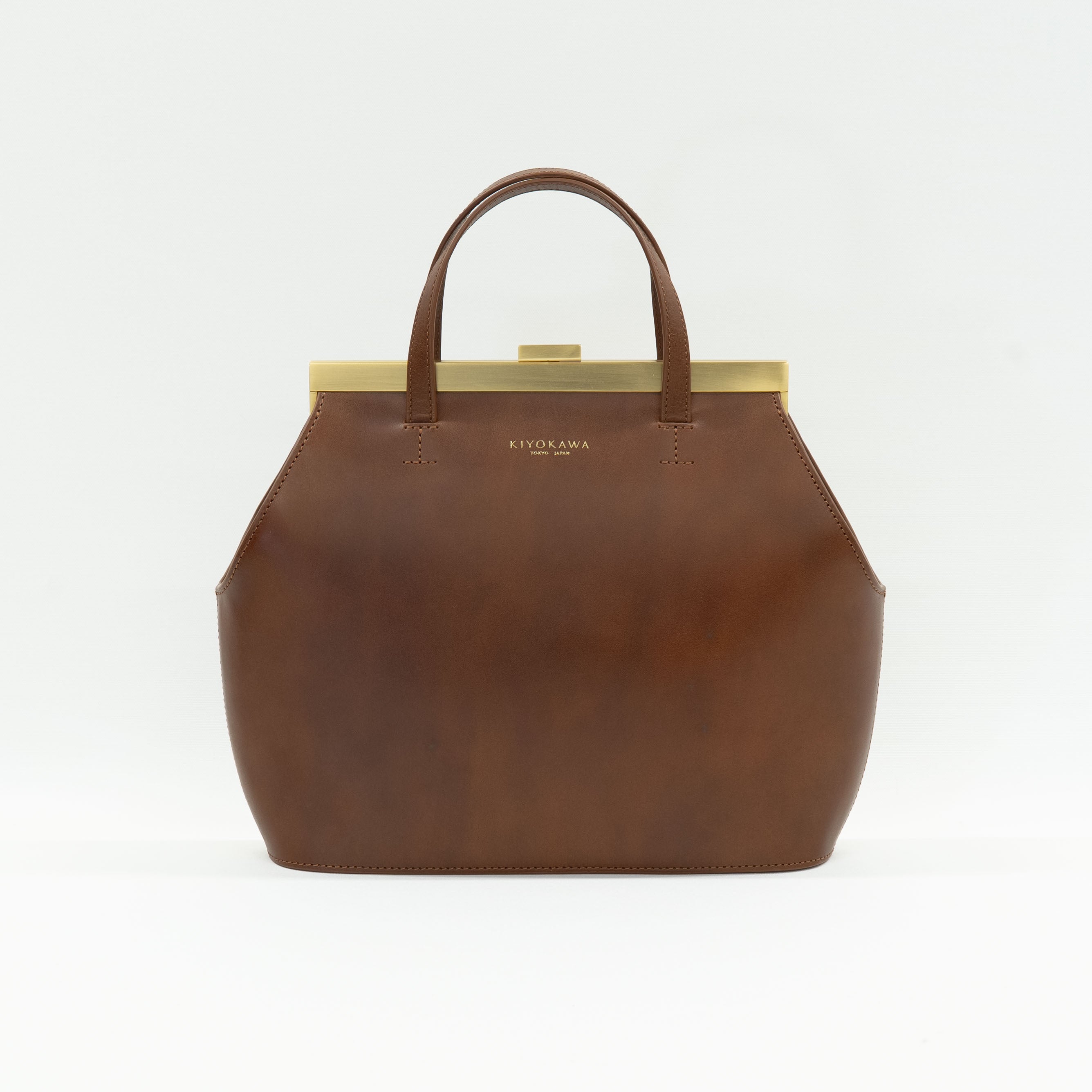 牛革ヌメ　口金ハンドバッグ【AUD003】