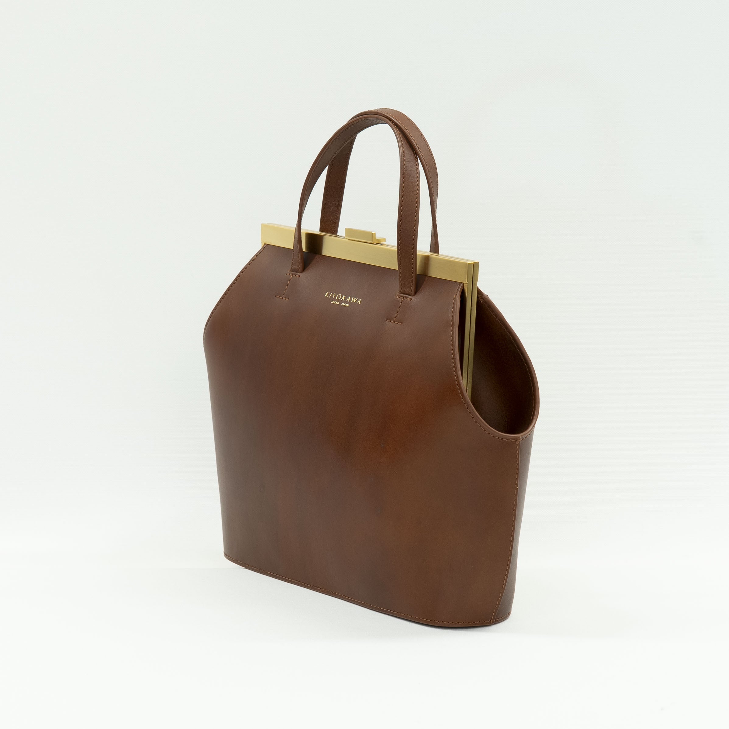 牛革ヌメ　口金ハンドバッグ【AUD003】