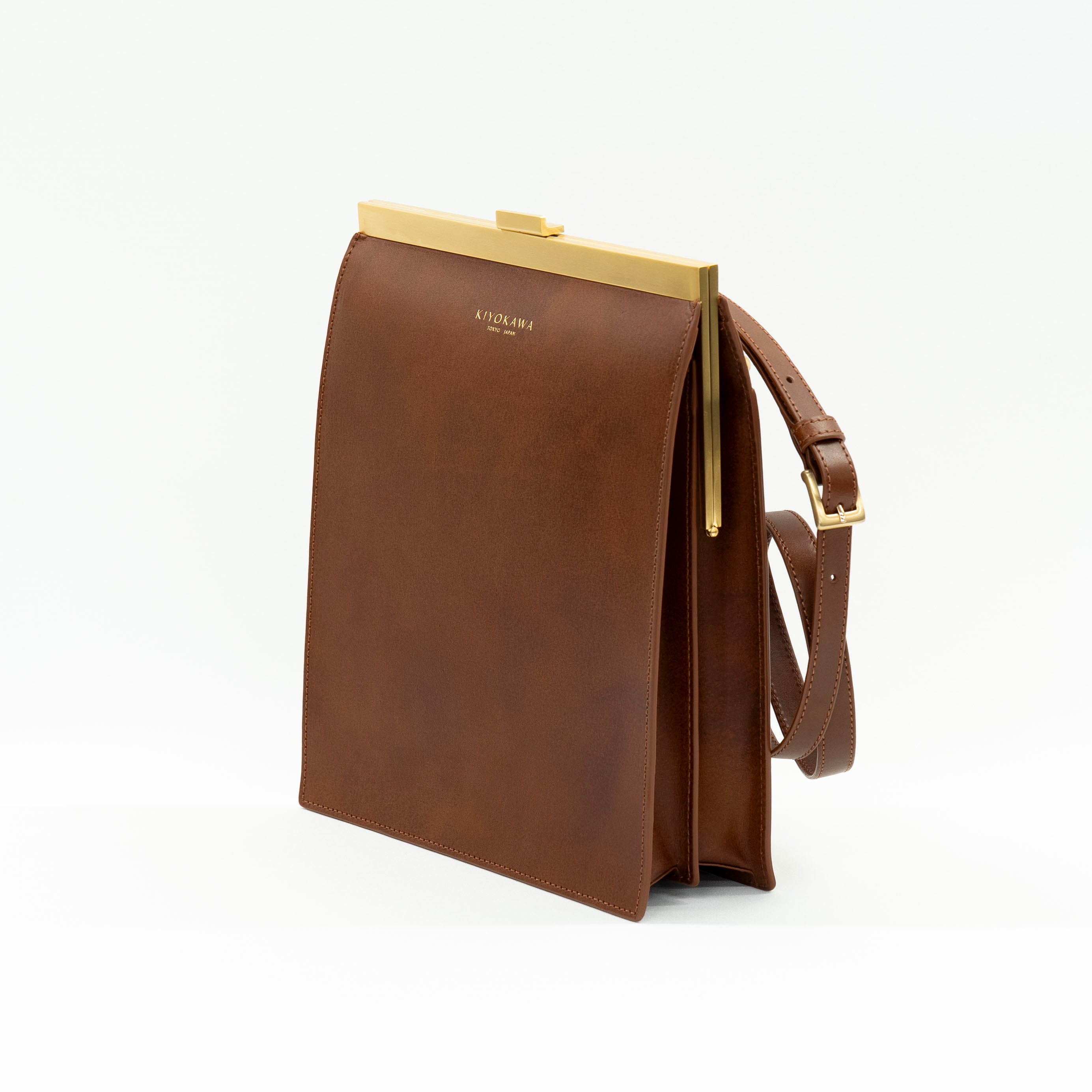 牛革ヌメ　口金ショルダーバッグ【AUD002】