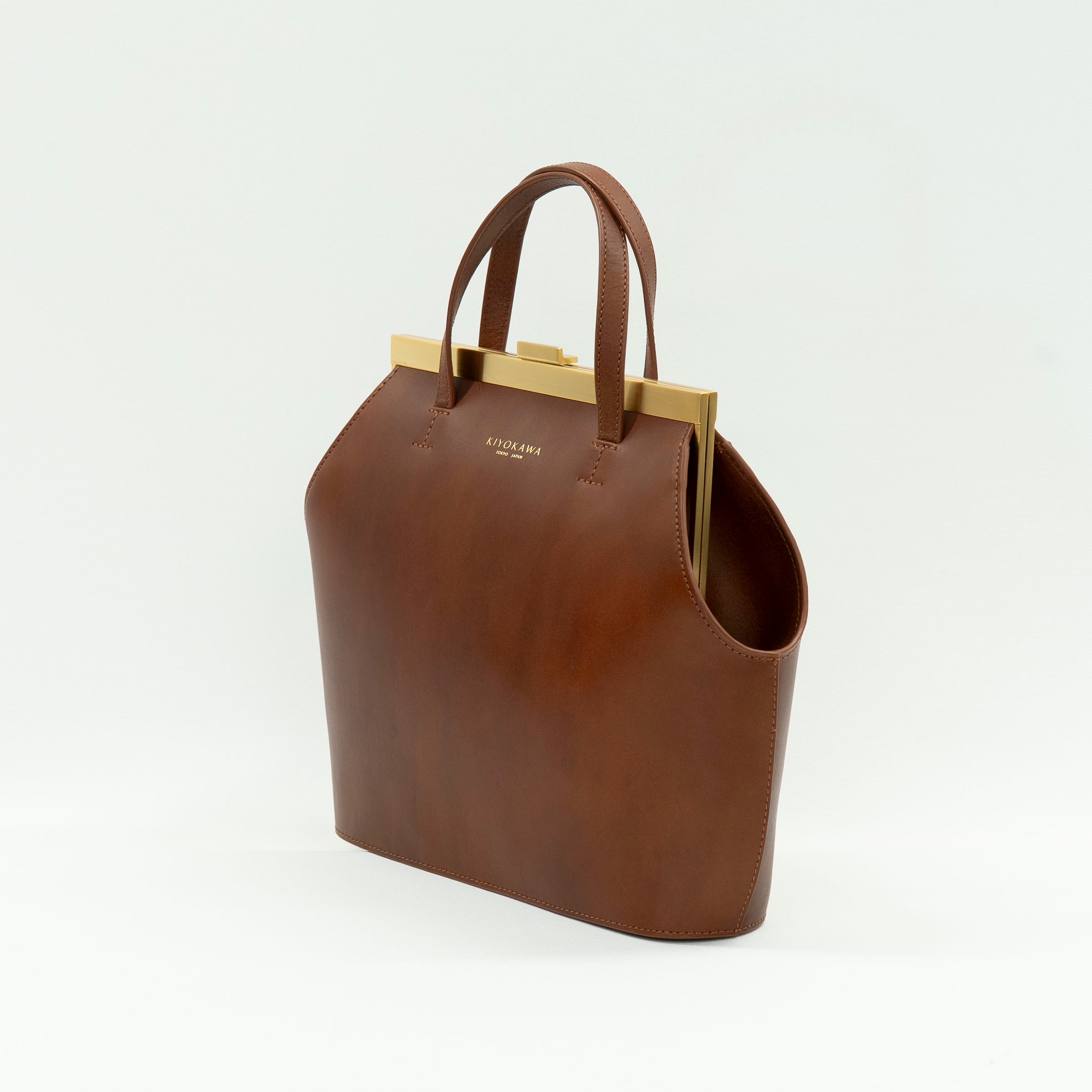 牛革ヌメ　口金ハンドバッグ【AUD003】