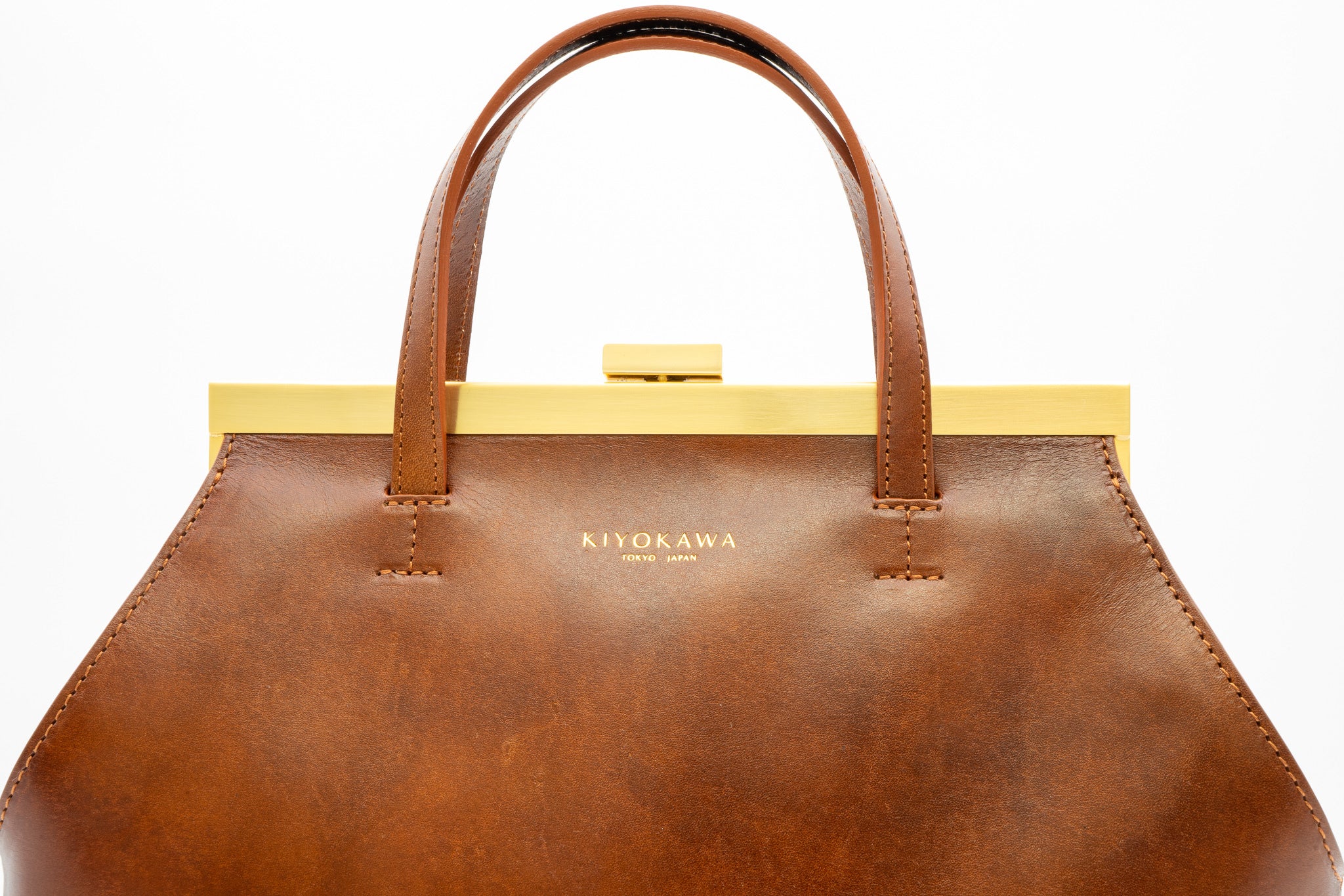 牛革ヌメ　口金ハンドバッグ【AUD003】